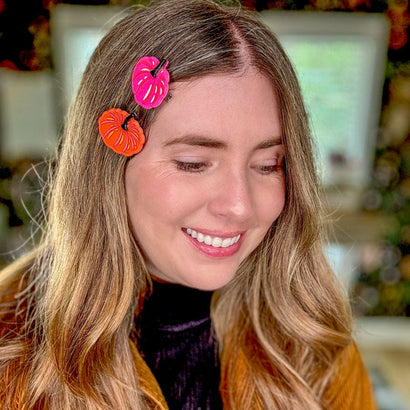 Just Gourdgeous Hair Clips Set - 2 Piece  -  Erstwilder  -  Quirky Resin and Enamel Accessories