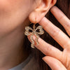 Bows Drop Earrings – Gold  -  Erstwilder Essentials  -  Quirky Resin and Enamel Accessories