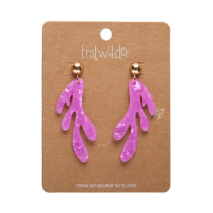 Reef Coral Drop Earrings - Pink  -  Erstwilder Essentials  -  Quirky Resin and Enamel Accessories