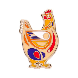 Bessie the Chicken Enamel Pin  -  Erstwilder  -  Quirky Resin and Enamel Accessories