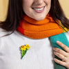 Garden Goddess Daffodil Brooch