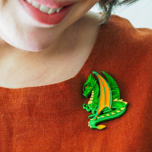 Impressive Scale Brooch  -  Erstwilder  -  Quirky Resin and Enamel Accessories