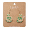 Poison Apple Drop Earrings - Glow in the Dark and Gold  -  Erstwilder Essentials  -  Quirky Resin and Enamel Accessories