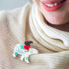 Polar Adventure Brooch  -  Erstwilder  -  Quirky Resin and Enamel Accessories