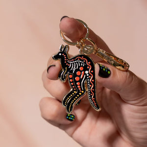 Matjumpa Ritjinguthinha Enamel Key Ring  -  Erstwilder  -  Quirky Resin and Enamel Accessories