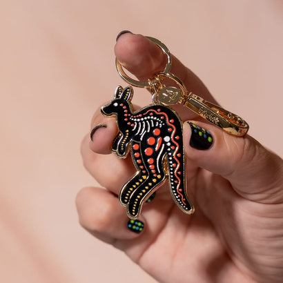 Matjumpa Ritjinguthinha Enamel Key Ring  -  Erstwilder  -  Quirky Resin and Enamel Accessories