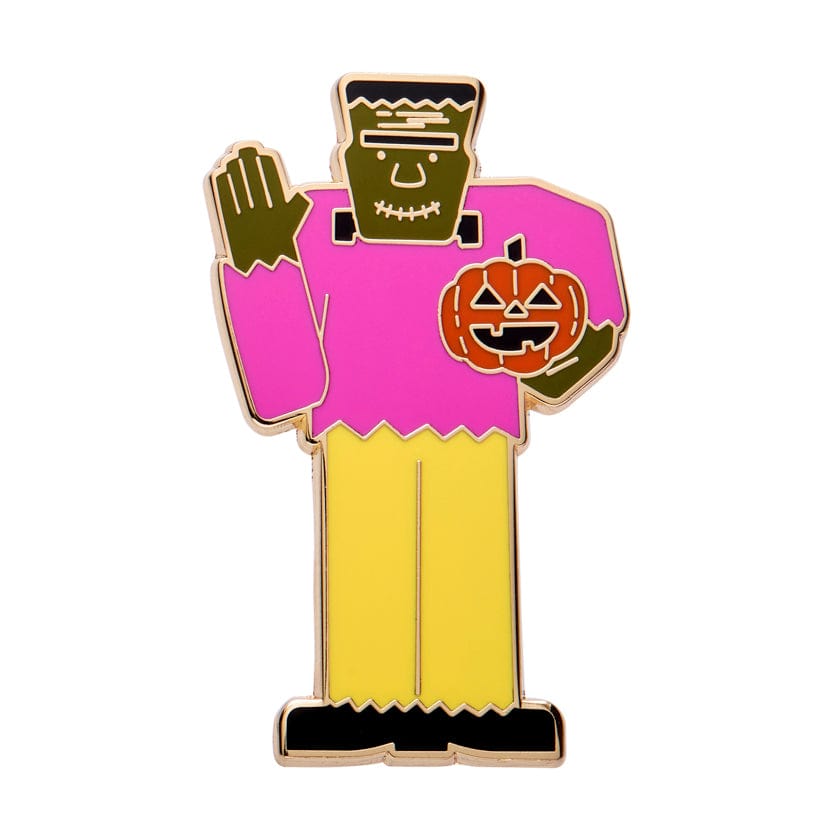 Frankenstein's Friendly Monster Enamel Pin  -  Erstwilder  -  Quirky Resin and Enamel Accessories