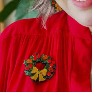 Forest Wreath Brooch  -  Erstwilder  -  Quirky Resin and Enamel Accessories