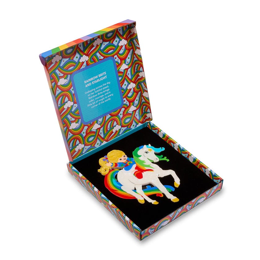 Rainbow Brite and Starlite Wall Art  -  Erstwilder  -  Quirky Resin and Enamel Accessories
