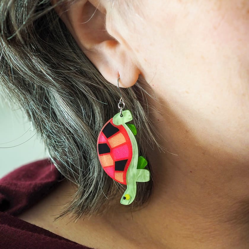Lesson Learned Drop Earrings  -  Erstwilder  -  Quirky Resin and Enamel Accessories