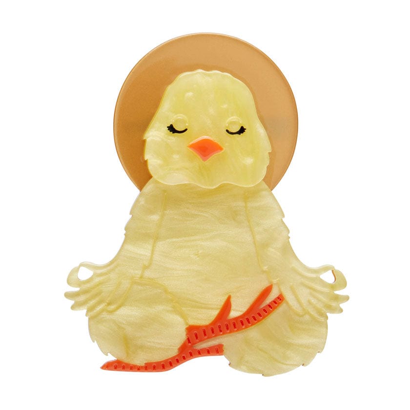 The Yoga Chick Brooch (IMPERFECT)  -  Erstwilder  -  Quirky Resin and Enamel Accessories