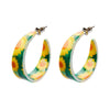 Sunflower Hoop Stud Earrings - Yellow  -  Erstwilder Essentials  -  Quirky Resin and Enamel Accessories