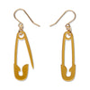 Safety Pin Drop Earrings - Gold  -  Erstwilder Essentials  -  Quirky Resin and Enamel Accessories