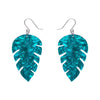 Large Leaf Essential Drop Earrings - Green  -  Erstwilder Essentials  -  Quirky Resin and Enamel Accessories