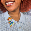 Huckleberry Pie Brooch  -  Erstwilder  -  Quirky Resin and Enamel Accessories