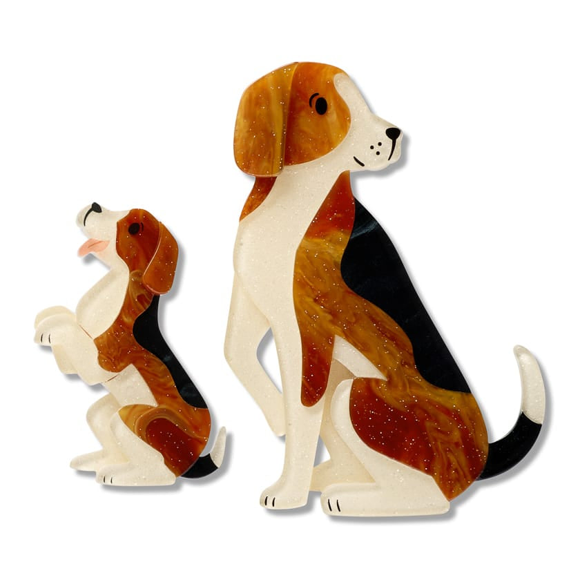 Paw by Paw Brooch Pair  -  Erstwilder  -  Quirky Resin and Enamel Accessories