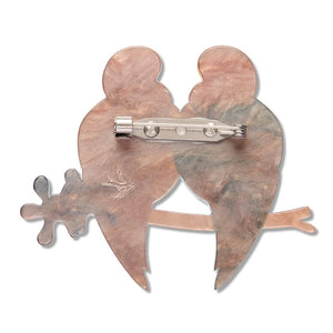 Best Budgies Brooch  -  Erstwilder  -  Quirky Resin and Enamel Accessories
