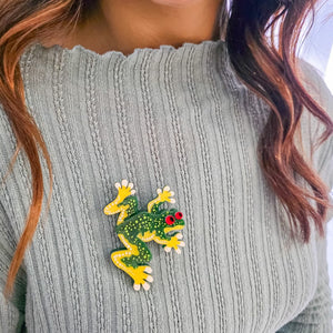 Tjawan Ritjinguthinha Brooch  -  Erstwilder  -  Quirky Resin and Enamel Accessories
