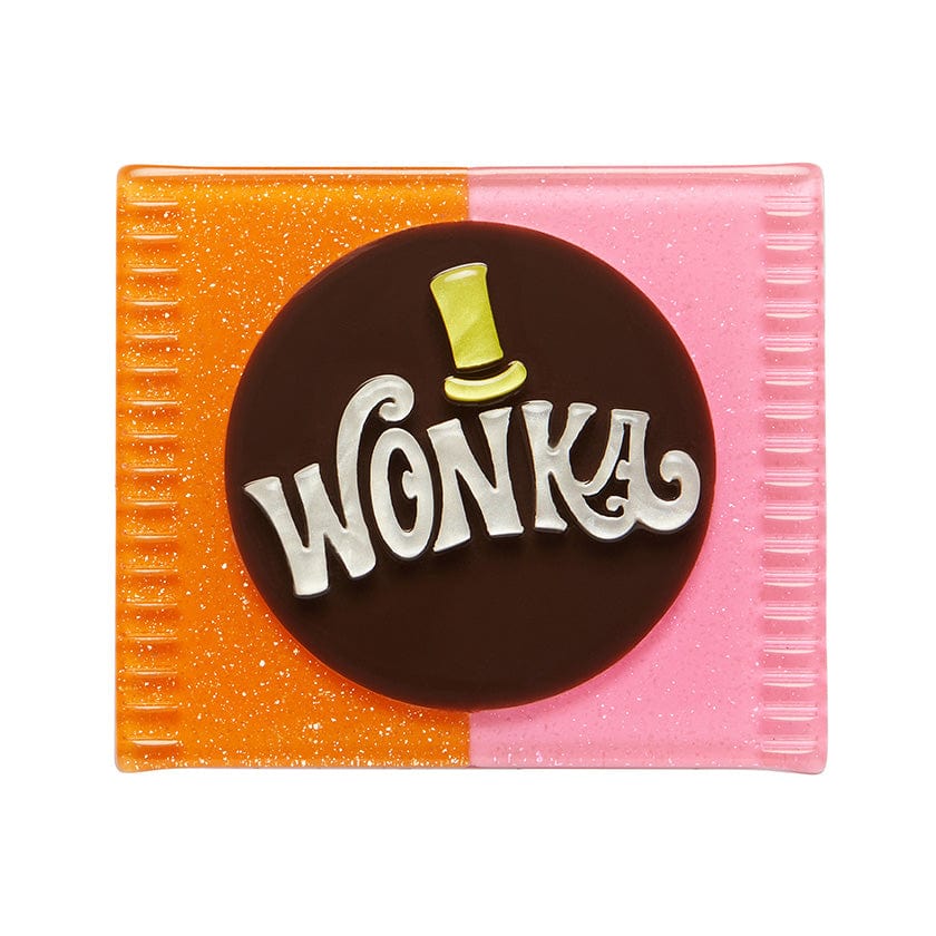 Willy Wonka Bar Brooch (IMPERFECT)  -  Erstwilder  -  Quirky Resin and Enamel Accessories