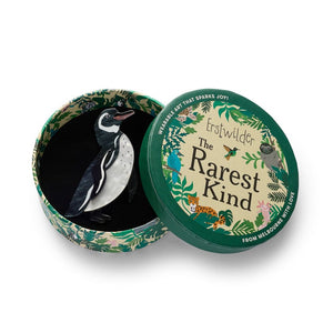 Galapagos Penguin Brooch  -  Erstwilder  -  Quirky Resin and Enamel Accessories