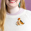 Paw by Paw Brooch Pair  -  Erstwilder  -  Quirky Resin and Enamel Accessories