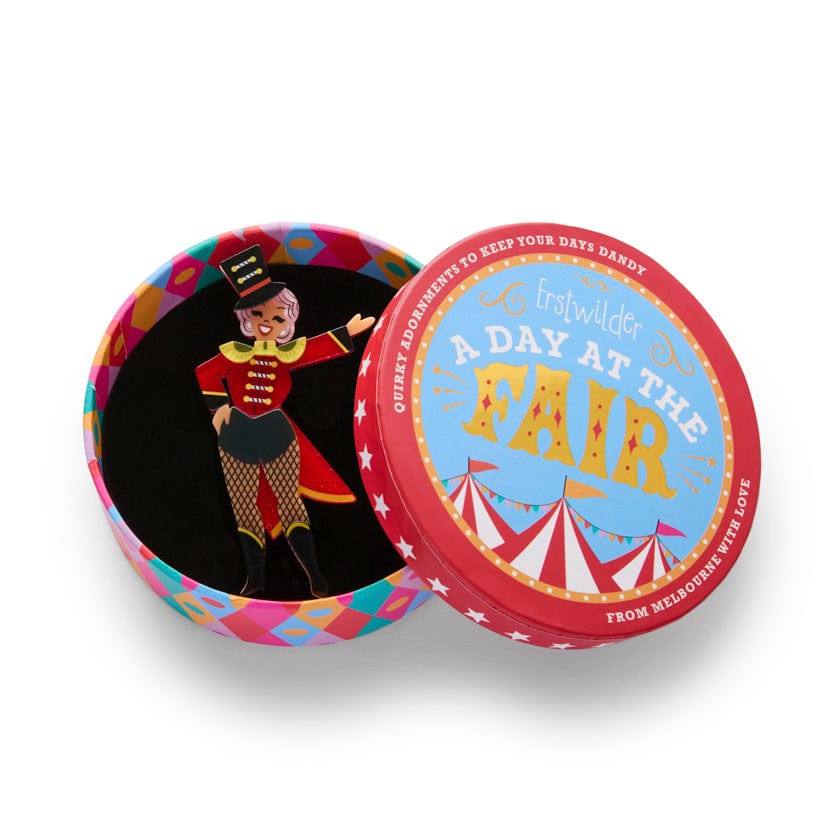 Roll Up! Roll Up! Brooch (IMPERFECT)  -  Erstwilder  -  Quirky Resin and Enamel Accessories