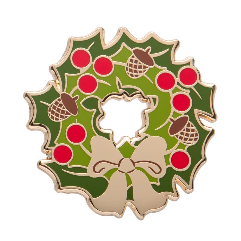 Forest Wreath Enamel Pin  -  Erstwilder  -  Quirky Resin and Enamel Accessories