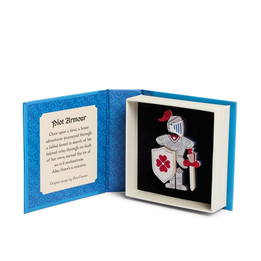 Plot Armour Brooch  -  Erstwilder  -  Quirky Resin and Enamel Accessories