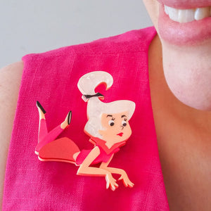 Judy Jetson Brooch  -  Erstwilder  -  Quirky Resin and Enamel Accessories