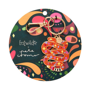 The Rowdy Rattlesnake Key Ring  -  Erstwilder  -  Quirky Resin and Enamel Accessories