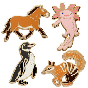 The Rarest Kind Enamel Pin Pack - 4 Piece  -  Erstwilder  -  Quirky Resin and Enamel Accessories
