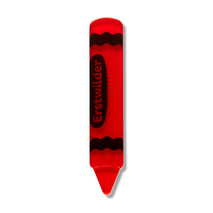 Crayon Simplified Mini Brooch - Red  -  Erstwilder Simplified  -  Quirky Resin and Enamel Accessories