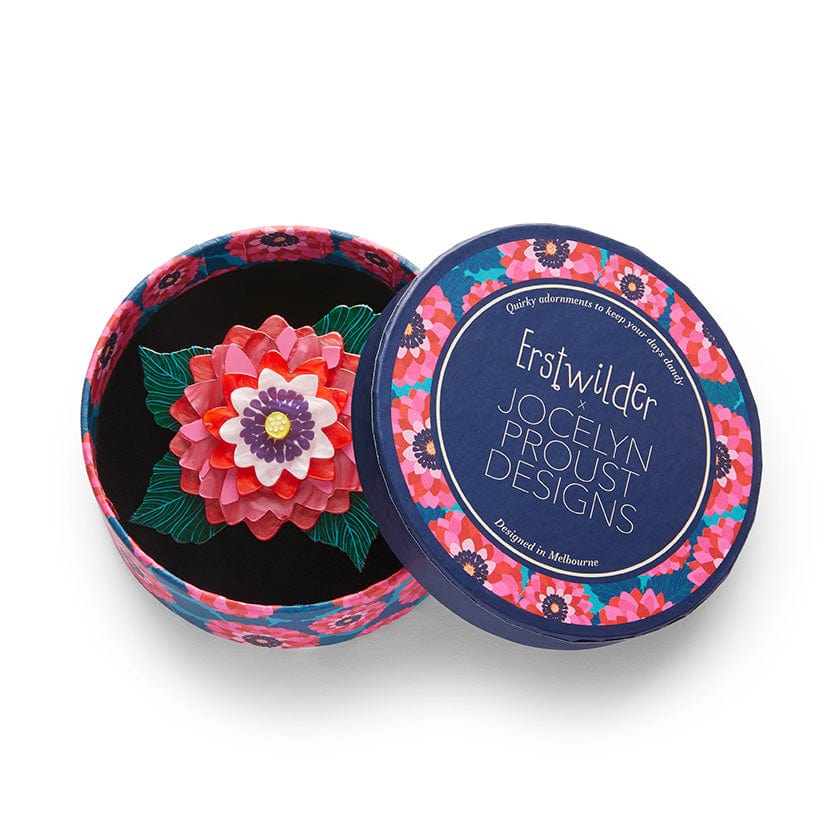 Dazzling Dahlia Brooch (IMPERFECT)  -  Erstwilder  -  Quirky Resin and Enamel Accessories