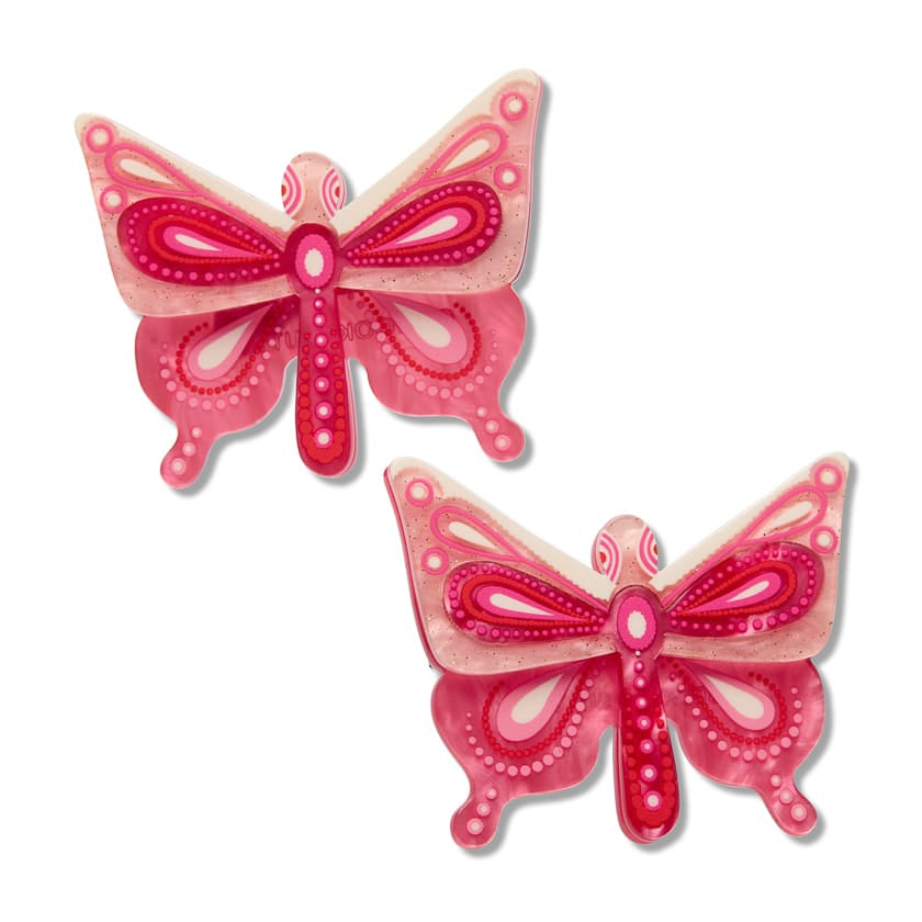 Kali’s Ritjinguthinha Hair Clips Set - 2 piece  -  Erstwilder  -  Quirky Resin and Enamel Accessories