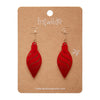 Long Bauble Drop Earrings - Red