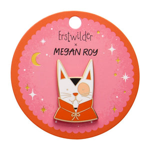 Fangtastic Kitty Enamel Pin  -  Erstwilder  -  Quirky Resin and Enamel Accessories