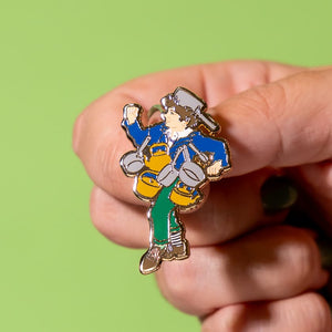 Saucepan Man Enamel Pin  -  Erstwilder  -  Quirky Resin and Enamel Accessories