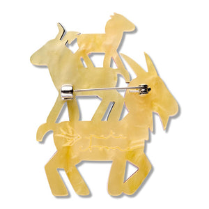 Goat Goals Brooch  -  Erstwilder  -  Quirky Resin and Enamel Accessories