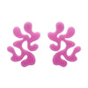 Statement Coral Stud Earrings - Pink  -  Erstwilder Essentials  -  Quirky Resin and Enamel Accessories