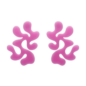 Statement Coral Stud Earrings - Pink  -  Erstwilder Essentials  -  Quirky Resin and Enamel Accessories
