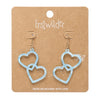 Heart Rings Drop Earrings – Blue  -  Erstwilder Essentials  -  Quirky Resin and Enamel Accessories