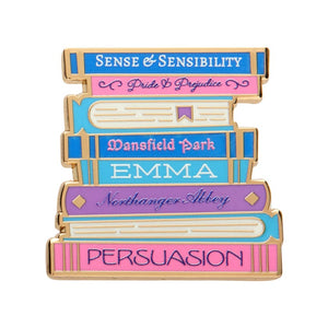 Jane Austen Book Club Enamel Pin  -  Erstwilder  -  Quirky Resin and Enamel Accessories