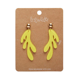 Reef Coral Drop Earrings - Yellow  -  Erstwilder Essentials  -  Quirky Resin and Enamel Accessories