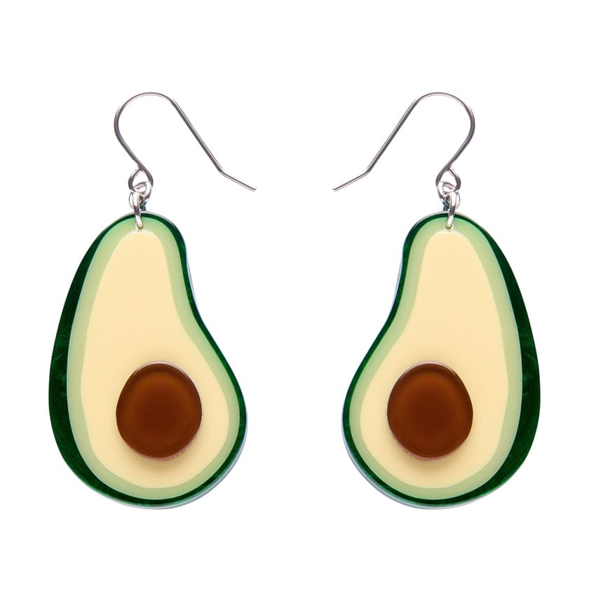 Avocado Affair Drop Earrings  -  Erstwilder  -  Quirky Resin and Enamel Accessories