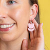 Tulip Drop Earrings - Pink