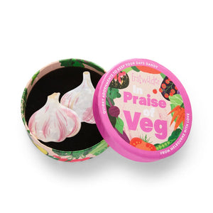 Garlic Guardian Brooch  -  Erstwilder  -  Quirky Resin and Enamel Accessories