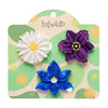 Assorted Flowers Hair Clips – 3 Piece  -  Erstwilder  -  Quirky Resin and Enamel Accessories
