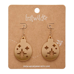 Round Bauble Drop Earrings - Gold  -  Erstwilder Essentials  -  Quirky Resin and Enamel Accessories