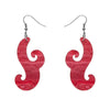 Nouveau Ripple Resin Drop Earrings - Pink  -  Erstwilder Essentials  -  Quirky Resin and Enamel Accessories