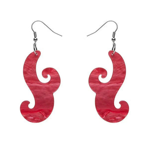 Nouveau Ripple Resin Drop Earrings - Pink  -  Erstwilder Essentials  -  Quirky Resin and Enamel Accessories